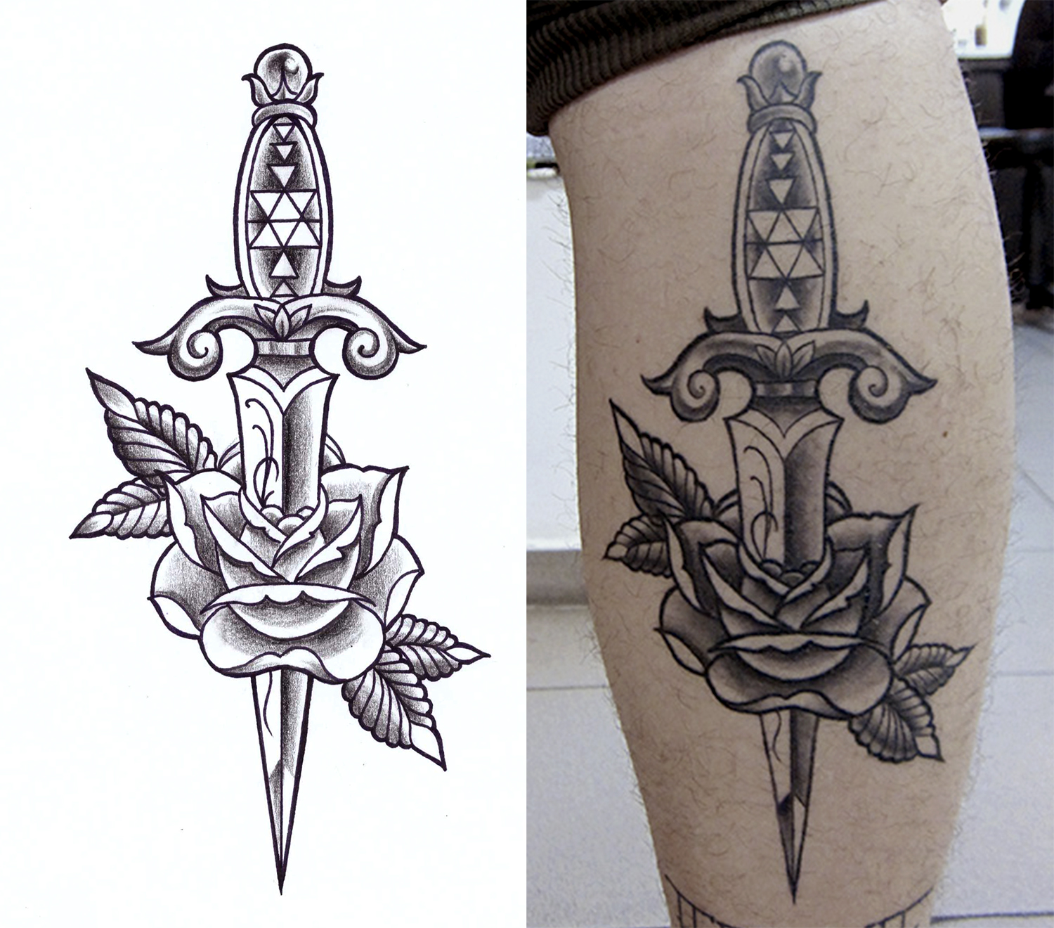 Old School Dagger Tattoo. Custom Design — Steemit
